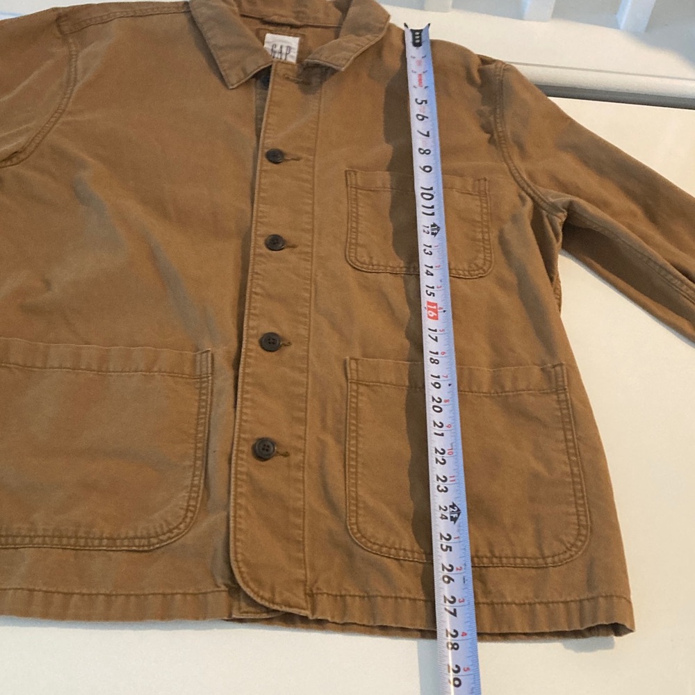 Gap Chore Jacket Brown Button Front Cotton Twill … - image 3